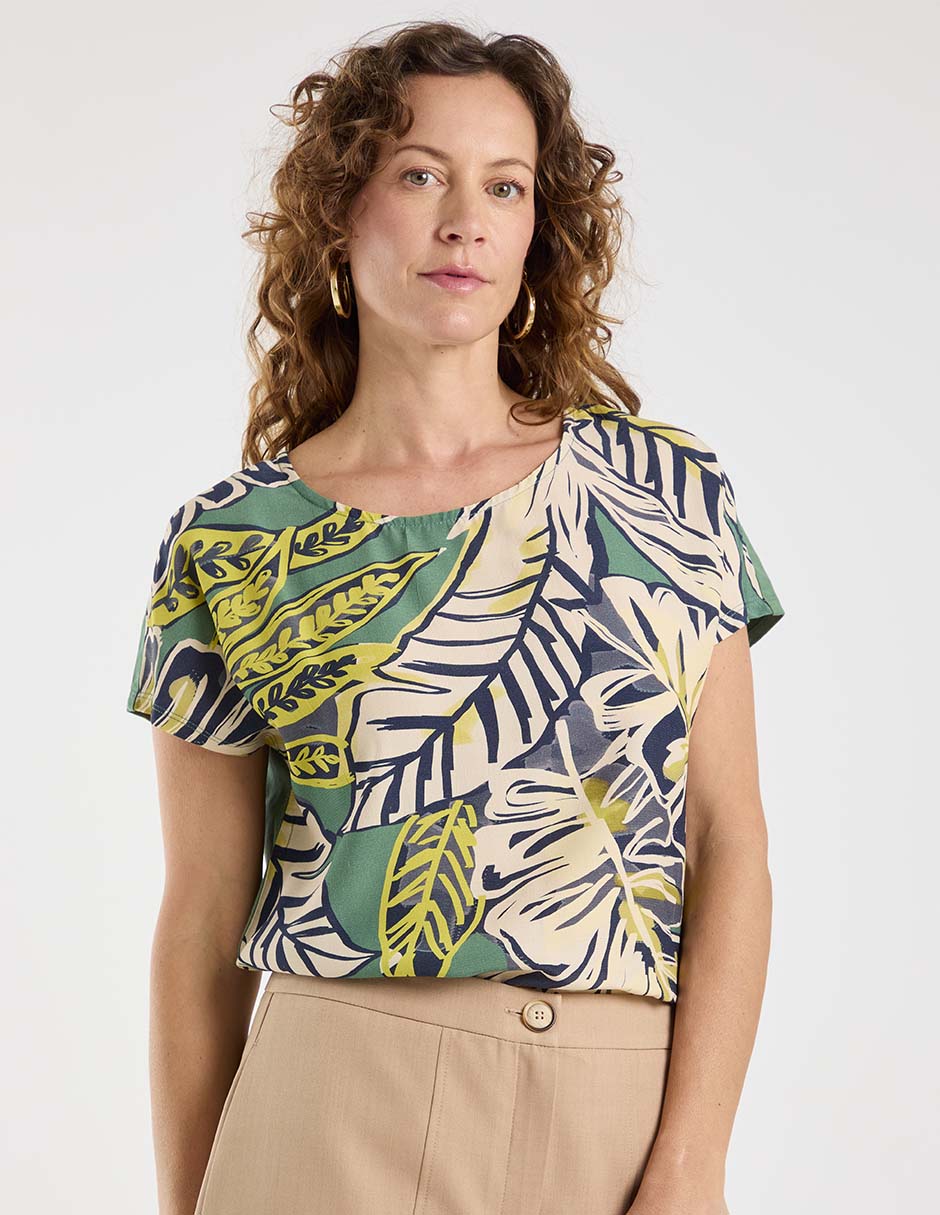 Blusa manga corta para mujer 1