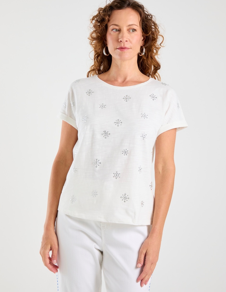 Blusa manga corta para mujer 7