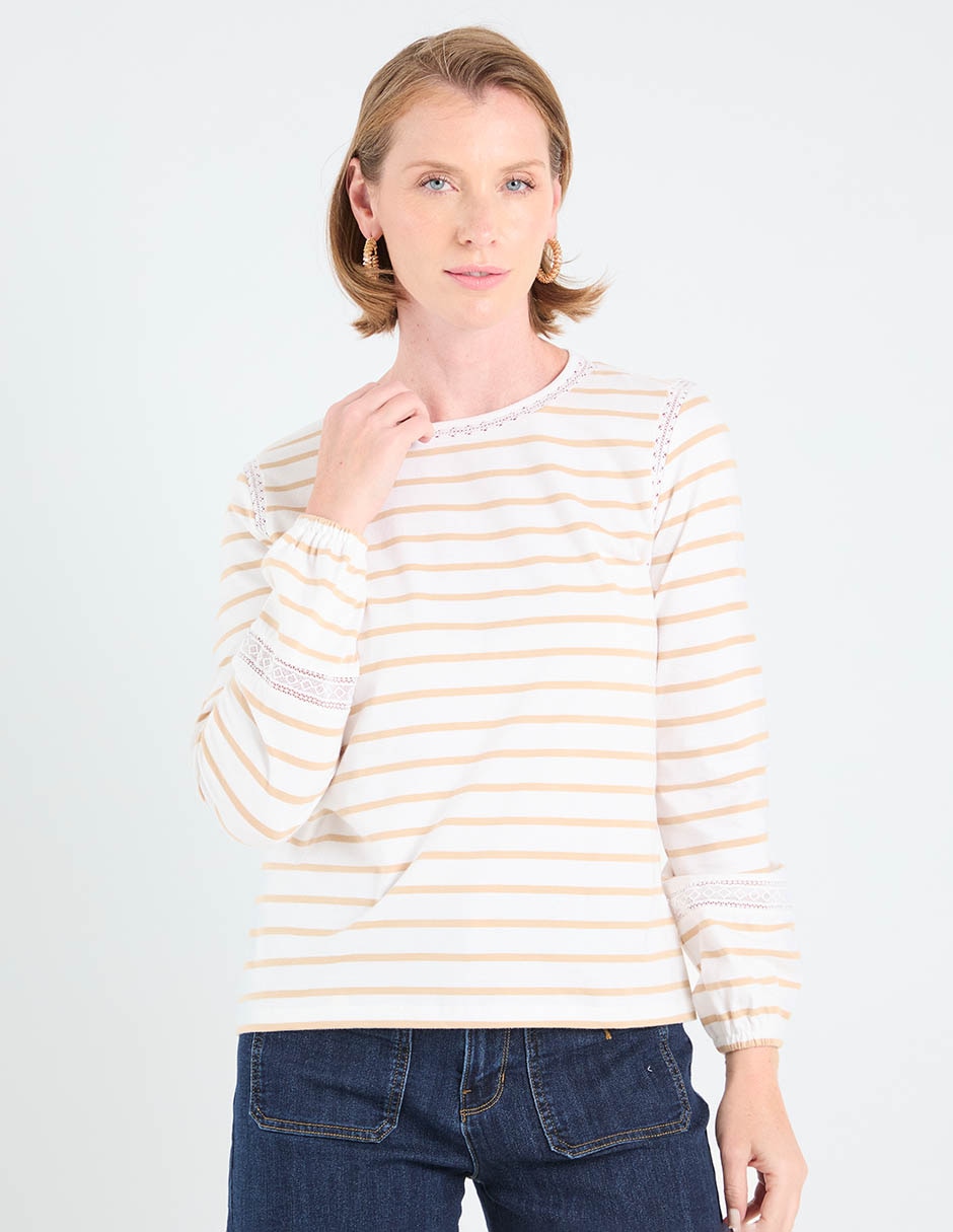 Blusa manga larga para mujer