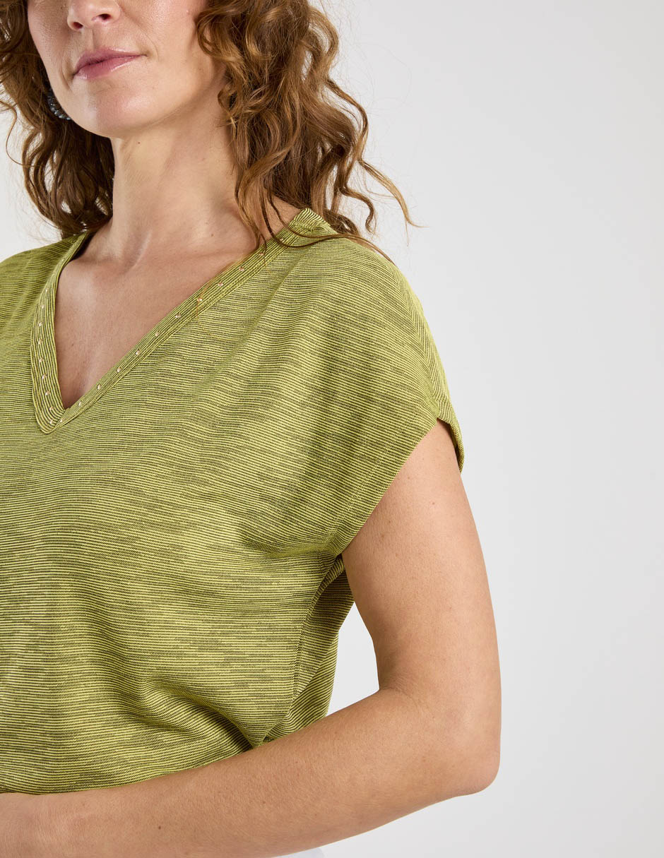 Blusa manga corta para mujer 11