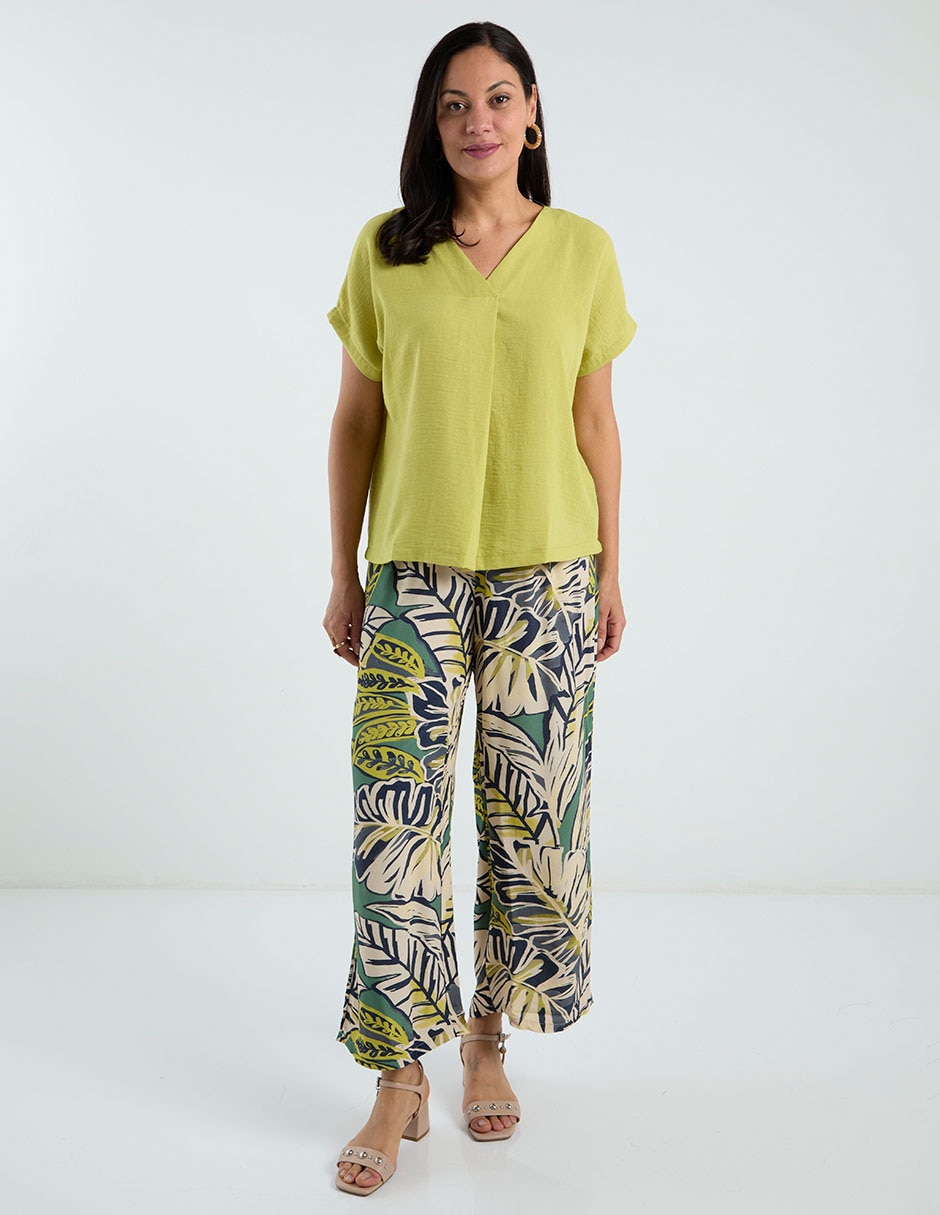 Pantalón relaxed amplio para mujer 7