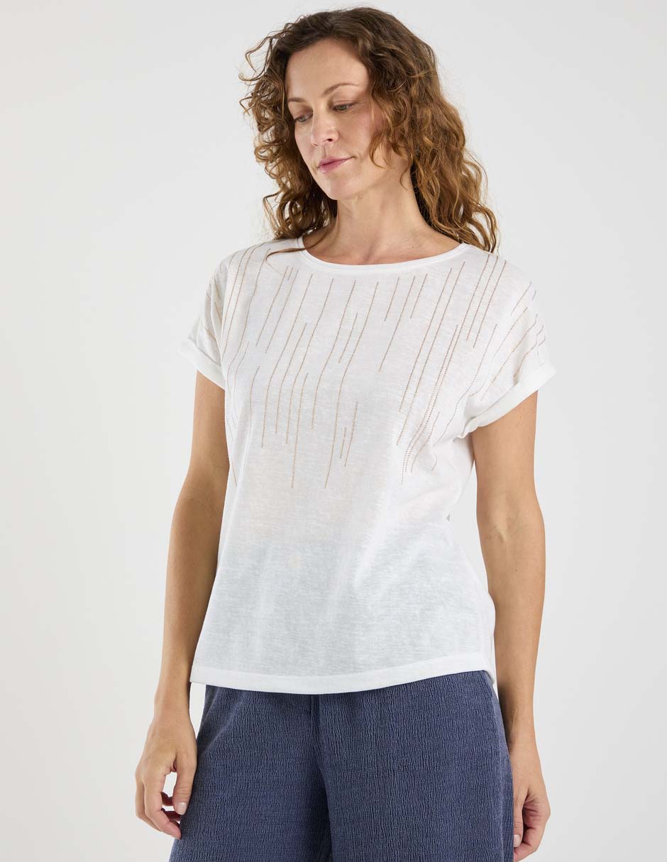 Blusa manga corta para mujer 7