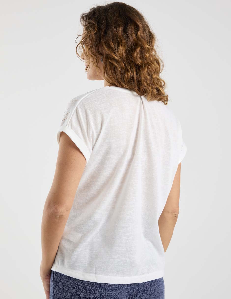 Blusa manga corta para mujer 11