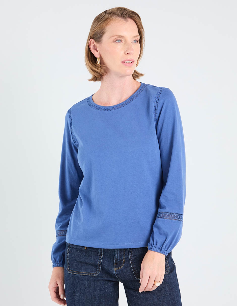 Blusa manga larga para mujer