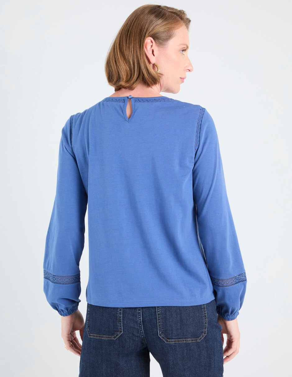 Blusa Talbots manga larga para mujer