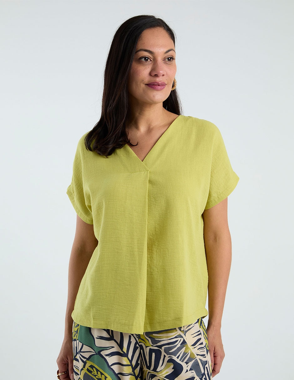 Blusa manga corta para mujer 7