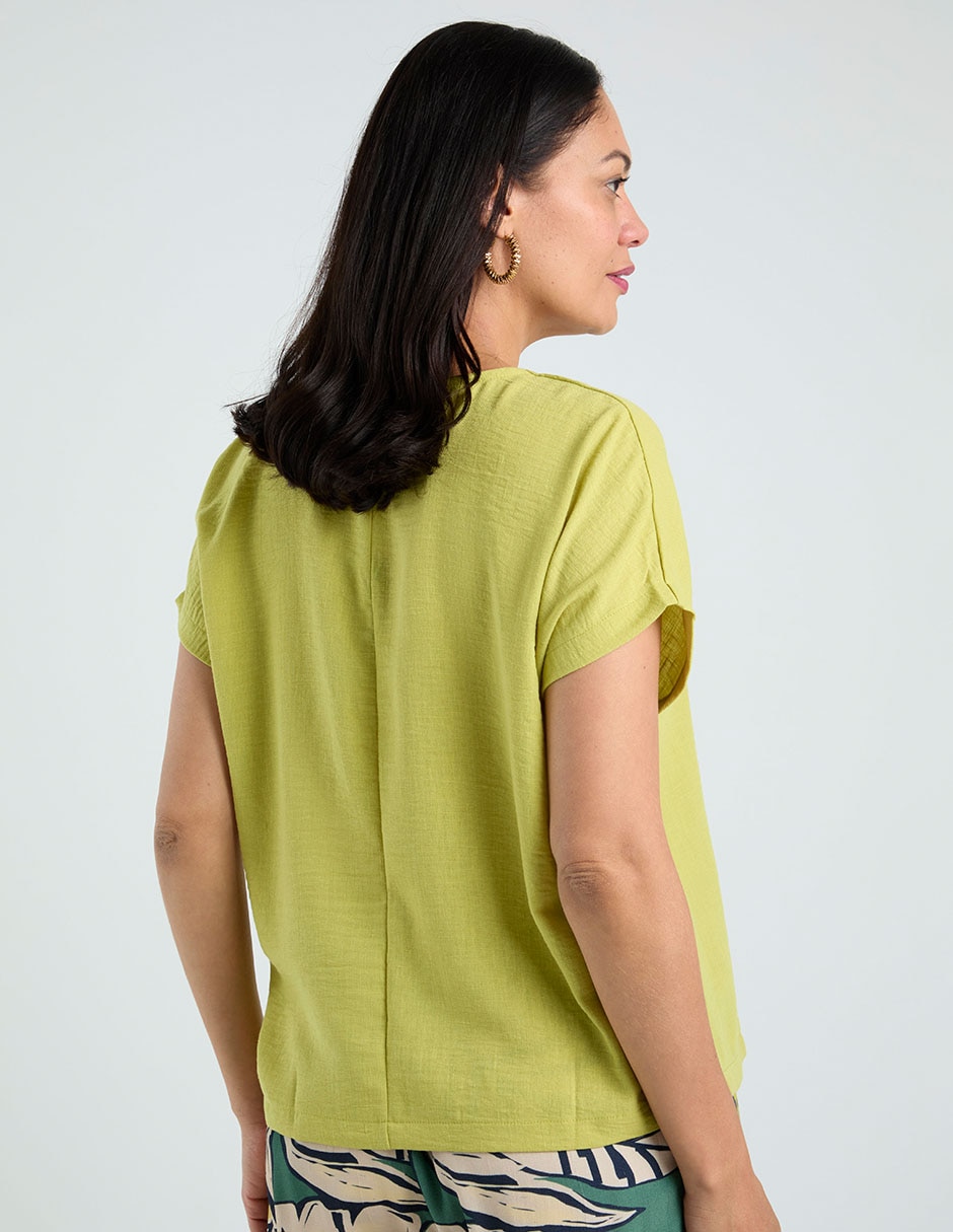 Blusa manga corta para mujer 11