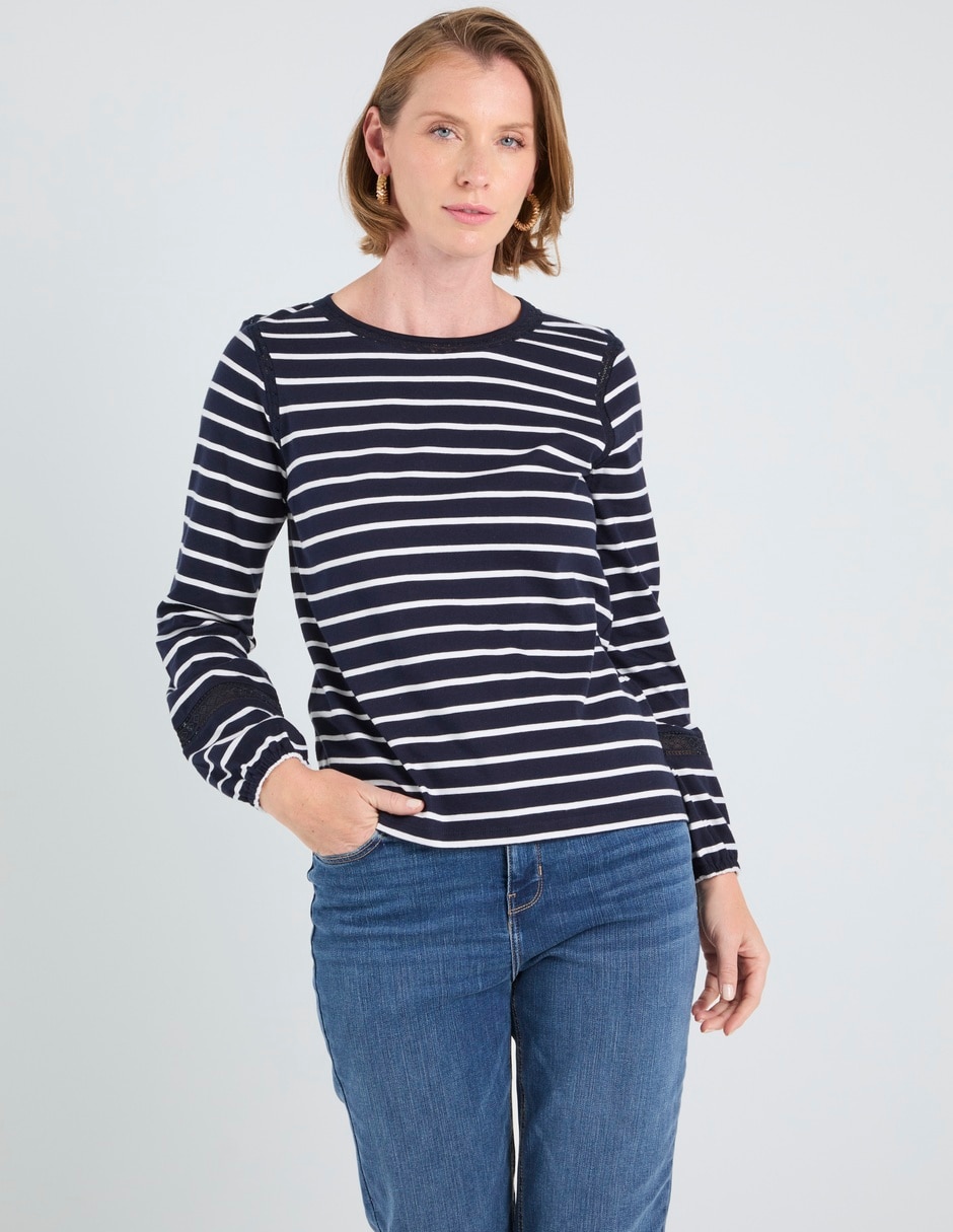 Blusa manga larga para mujer