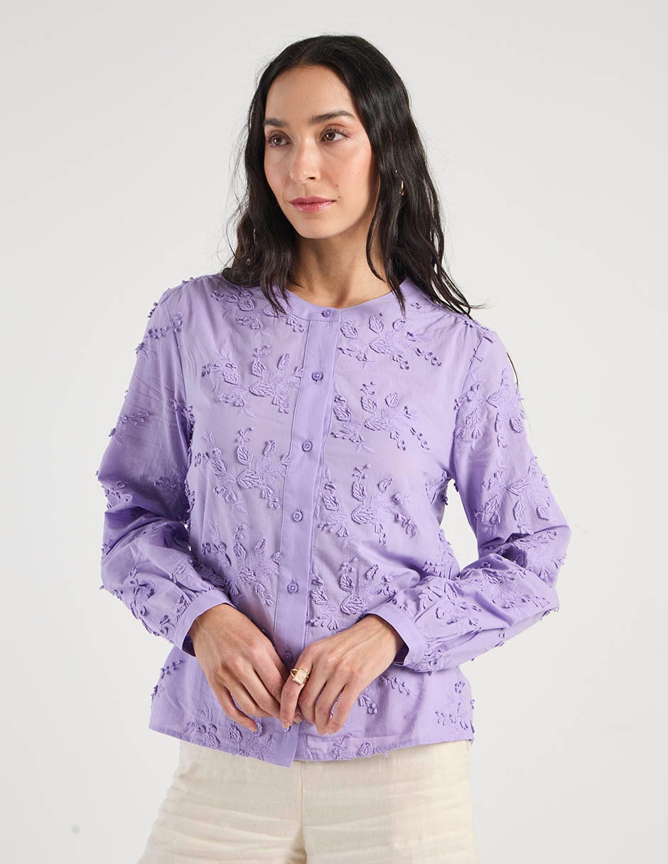 Blusa manga larga para mujer
