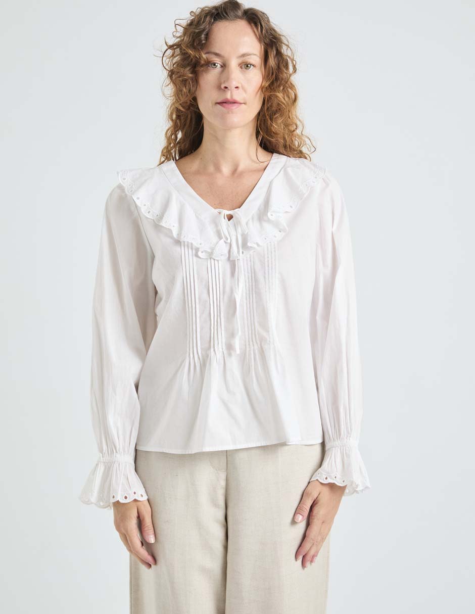 Blusa manga larga para mujer