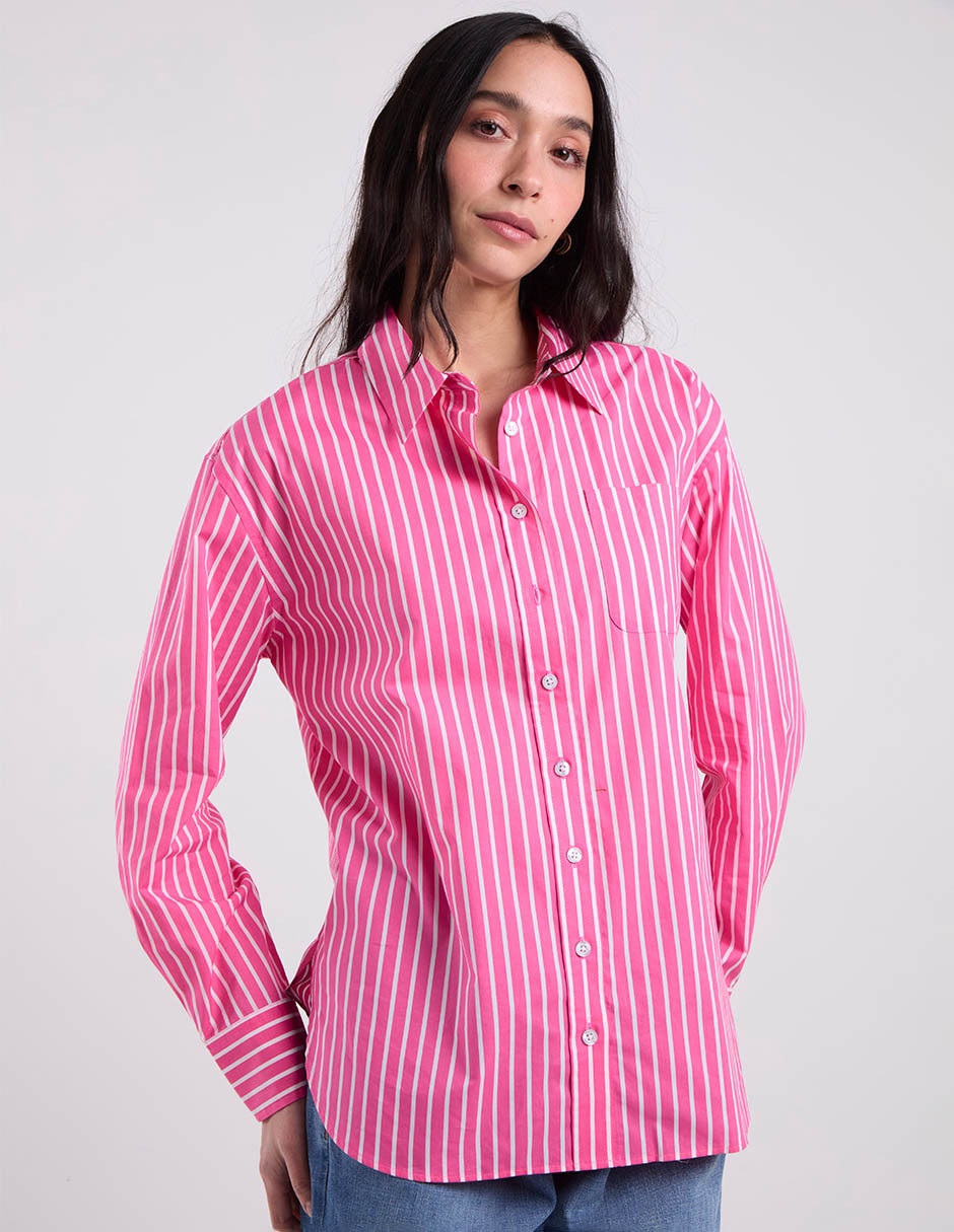 Blusa camisera manga larga para mujer 1