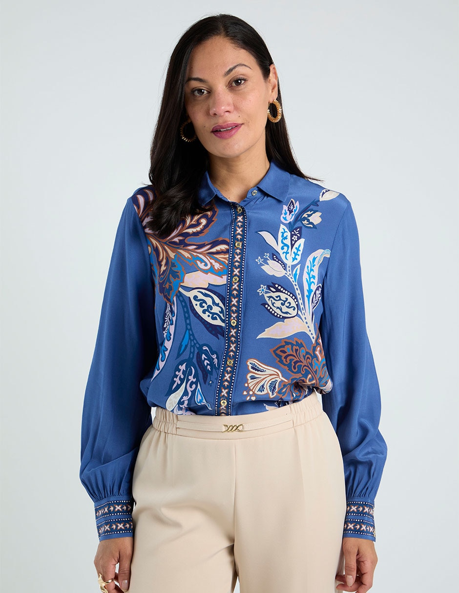 Blusa Talbots manga larga para mujer
