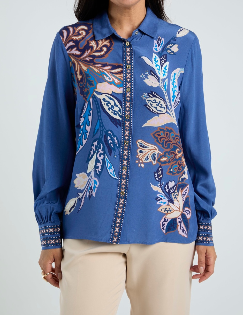 Blusa Talbots manga larga para mujer