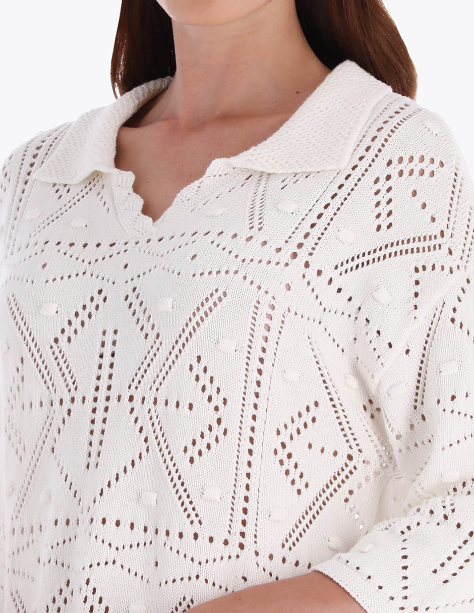 Suéter cuello mao para mujer