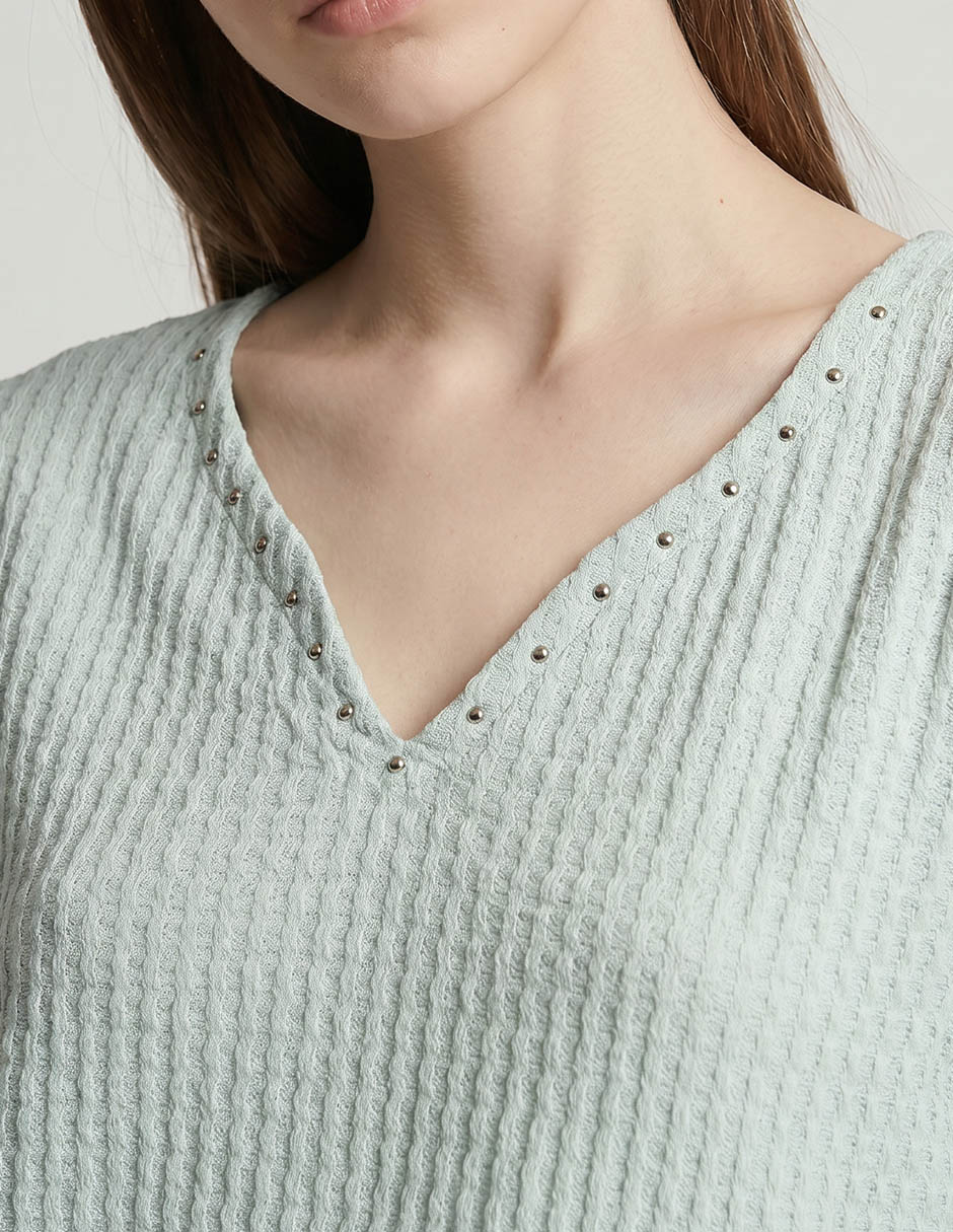 Playera manga corta cuello redondo para mujer 3