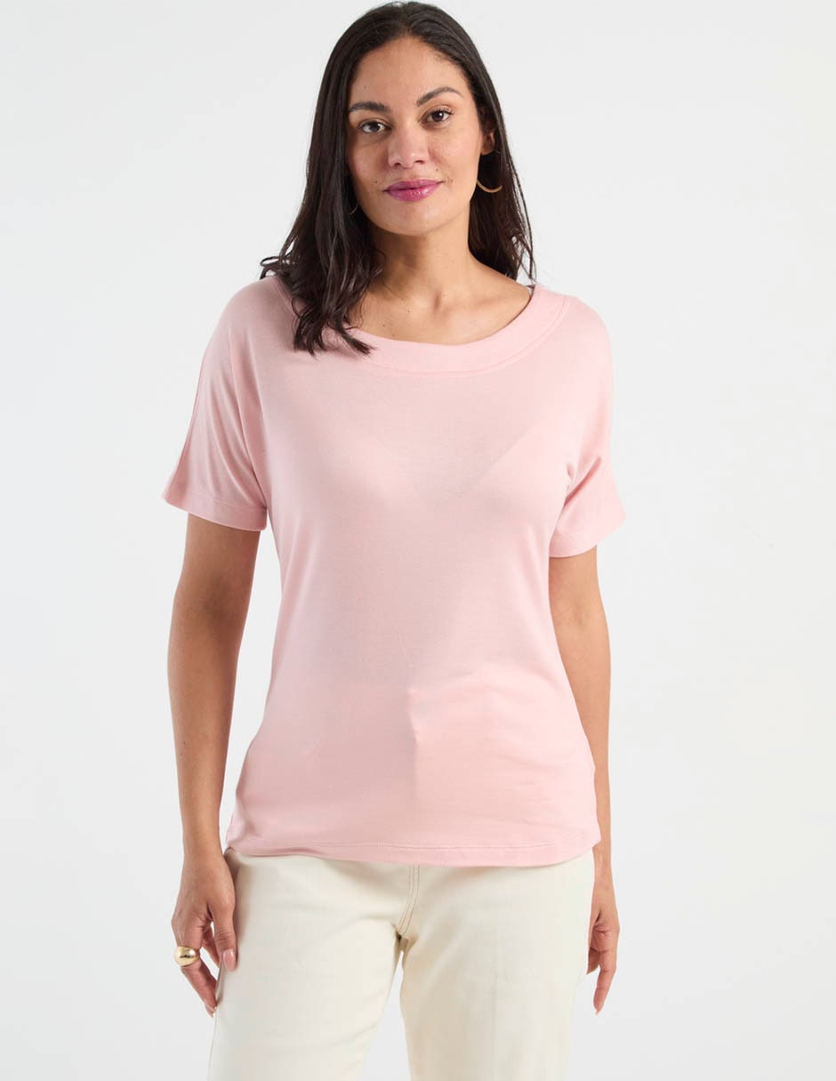 Playera manga corta cuello redondo para mujer Playera manga corta cuello redondo para mujer