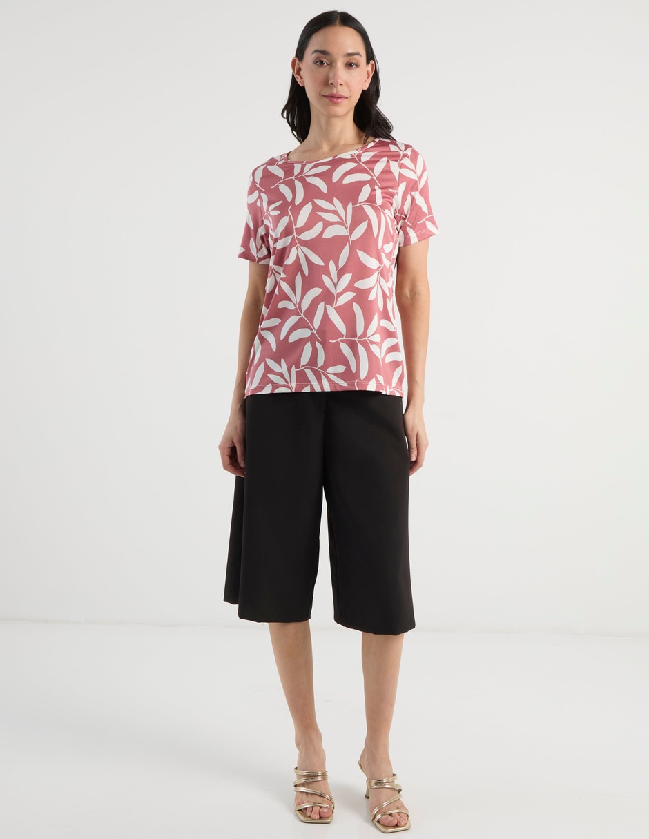 Playera manga corta cuello redondo para mujer 3