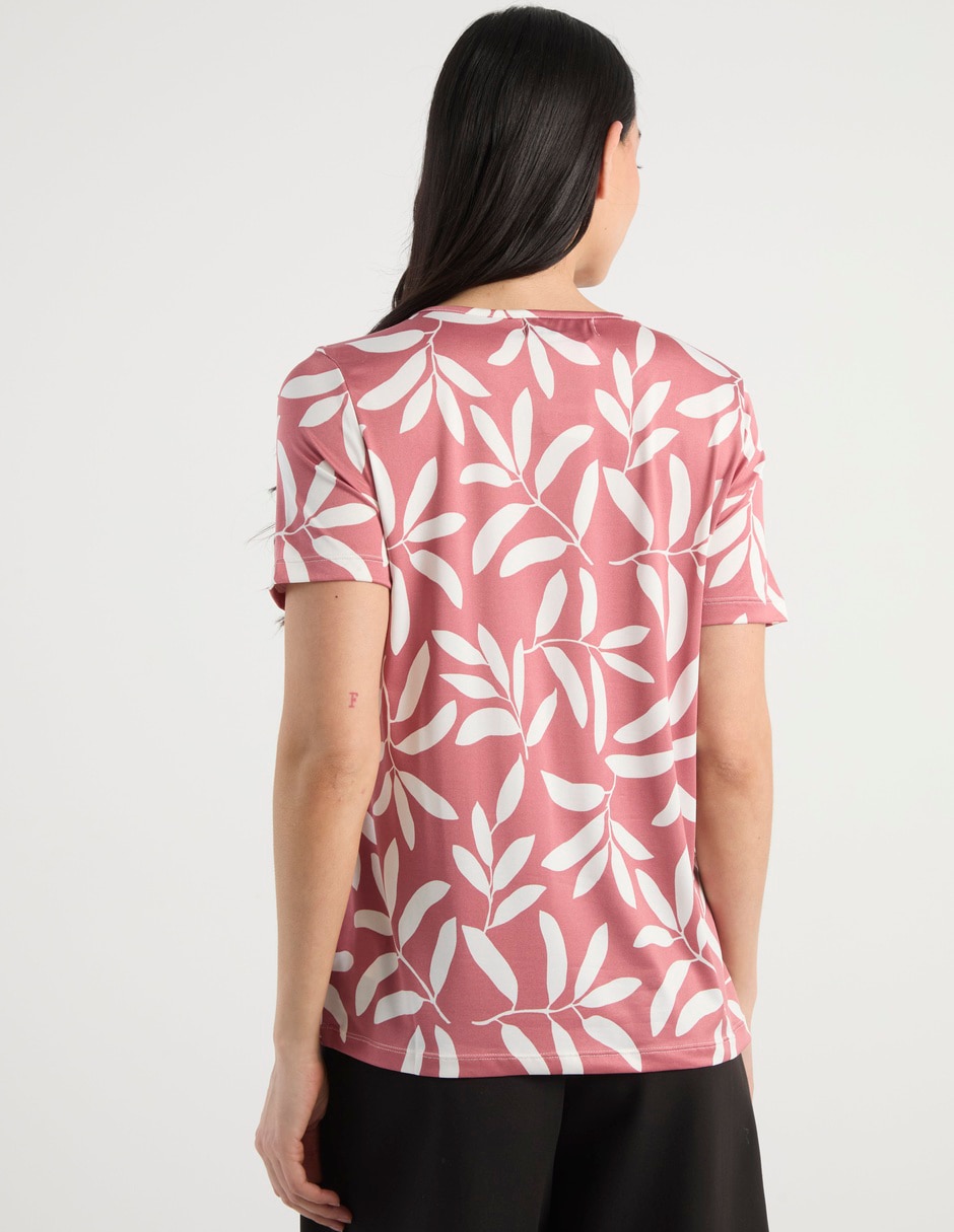 Playera manga corta cuello redondo para mujer 6