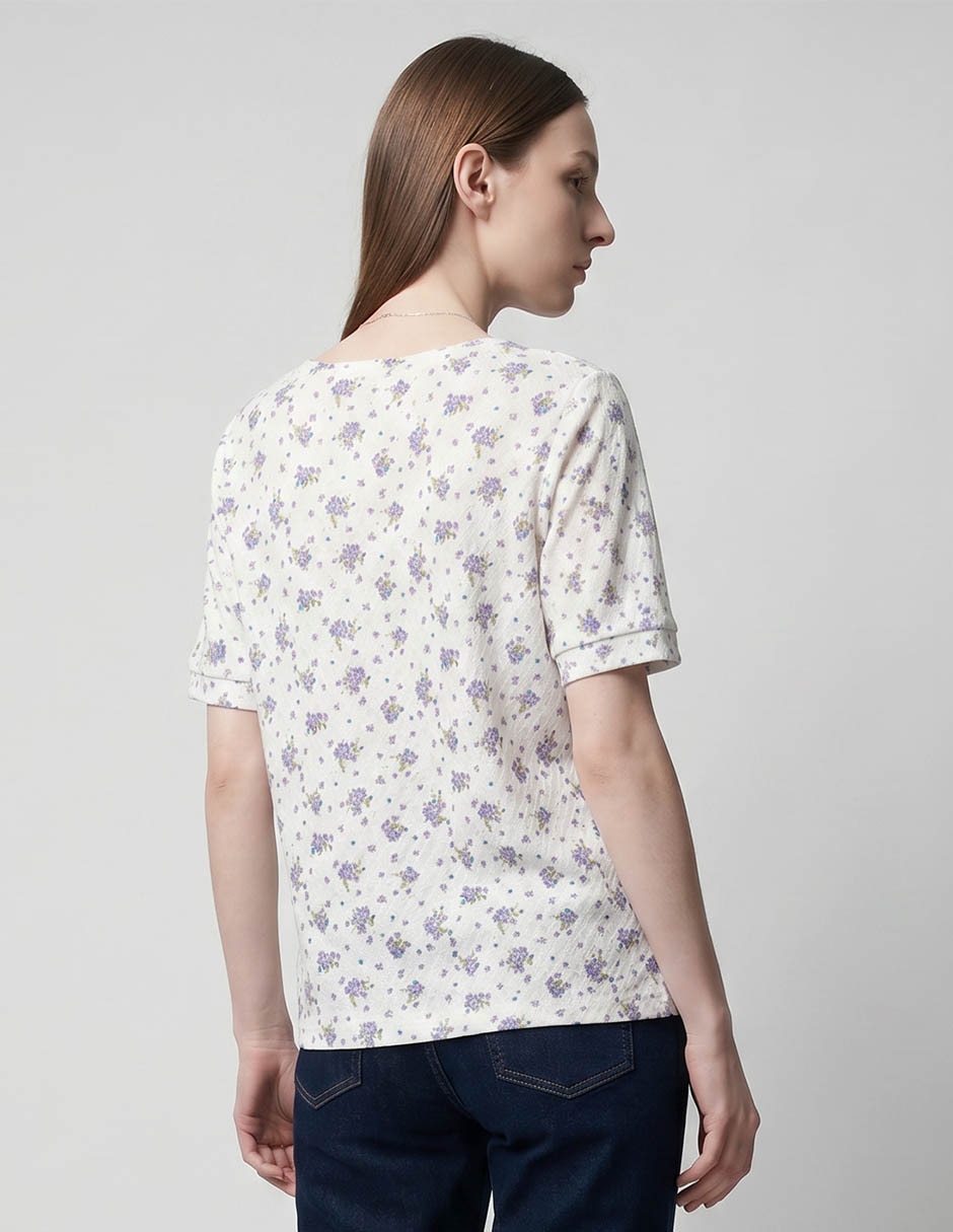 Playera manga corta morango primavera - verano cuello redondo para mujer