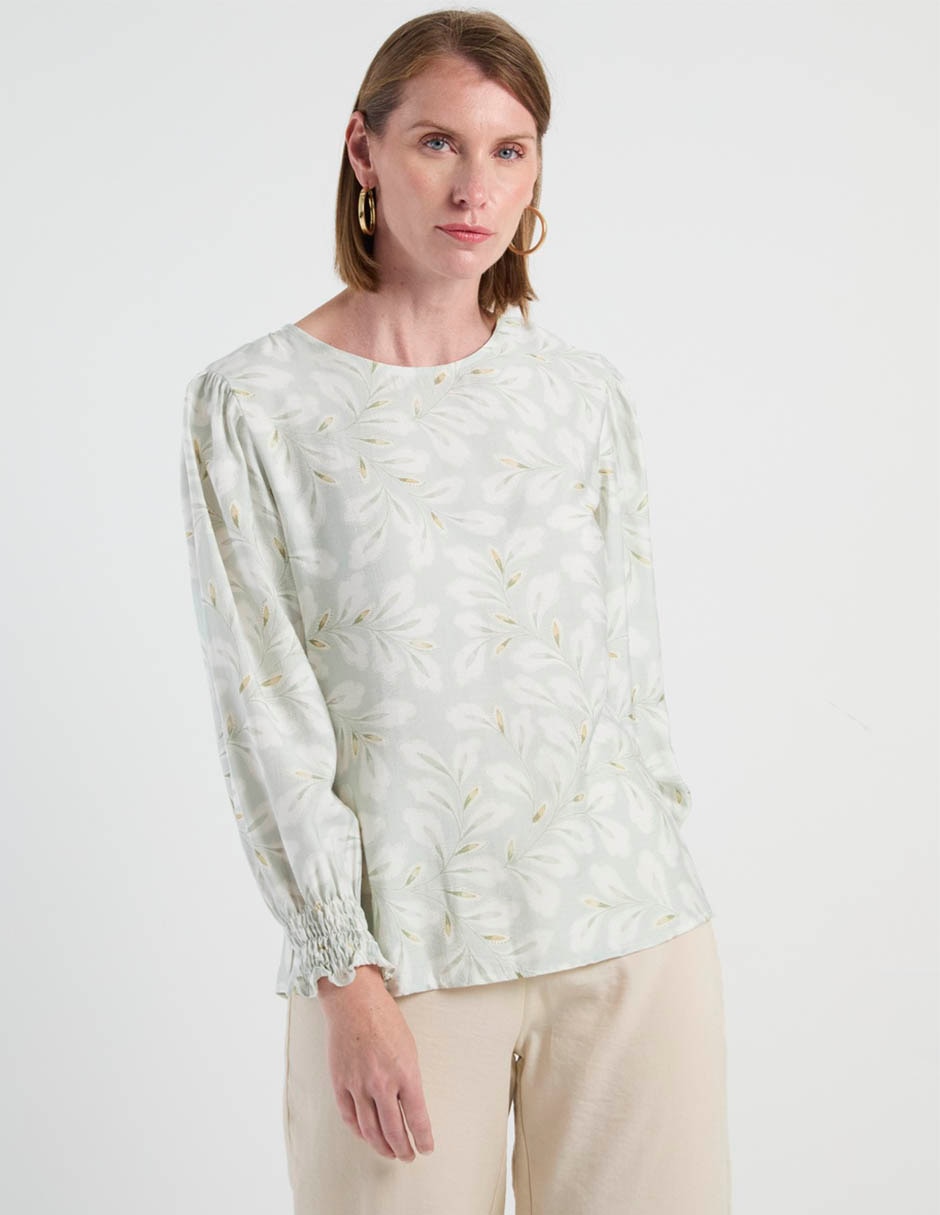 Blusa manga larga para mujer