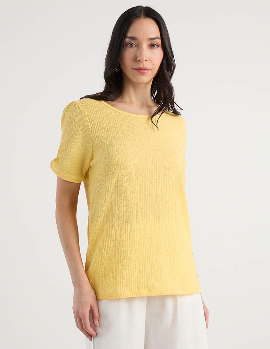 Playera manga corta cuello redondo para mujer 2