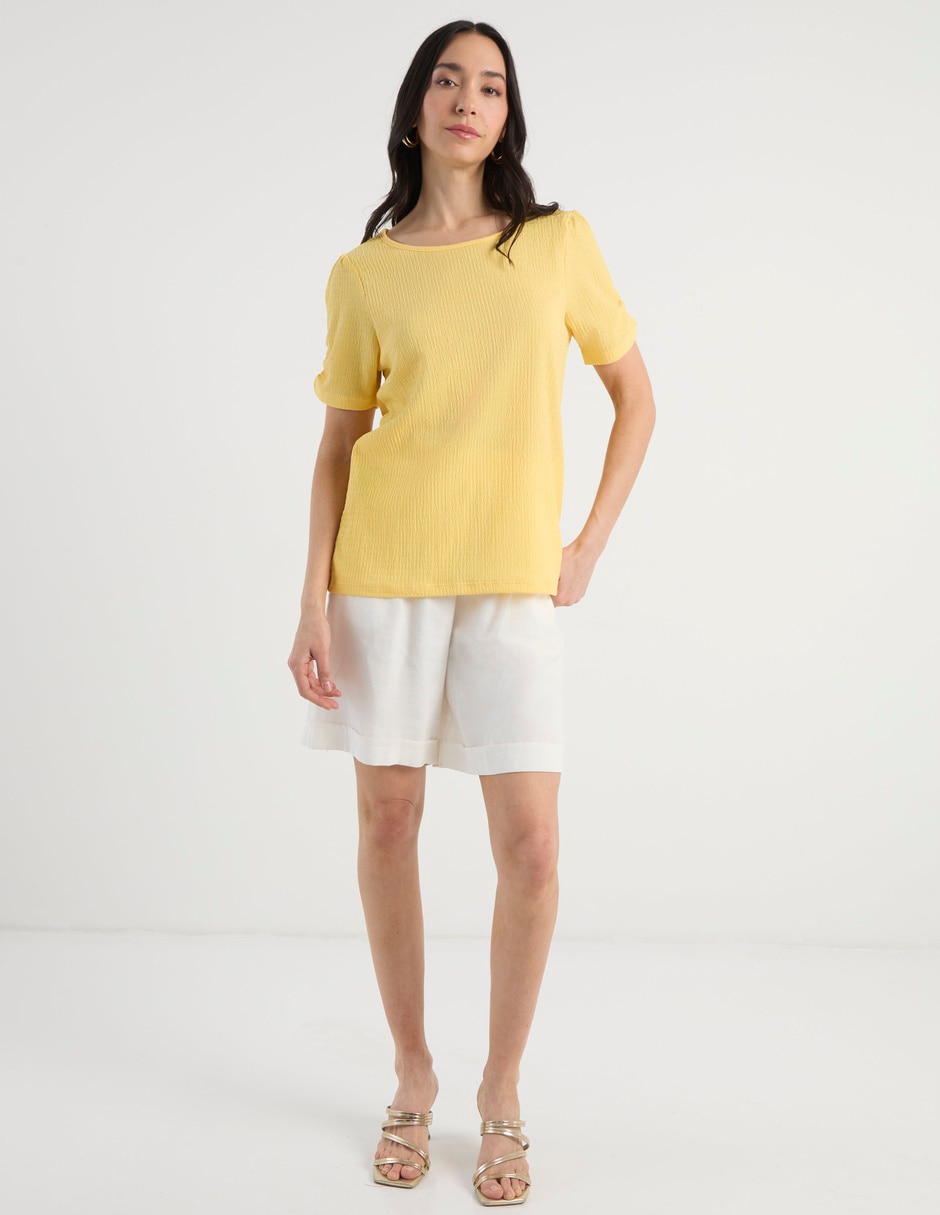 Playera manga corta cuello redondo para mujer 3