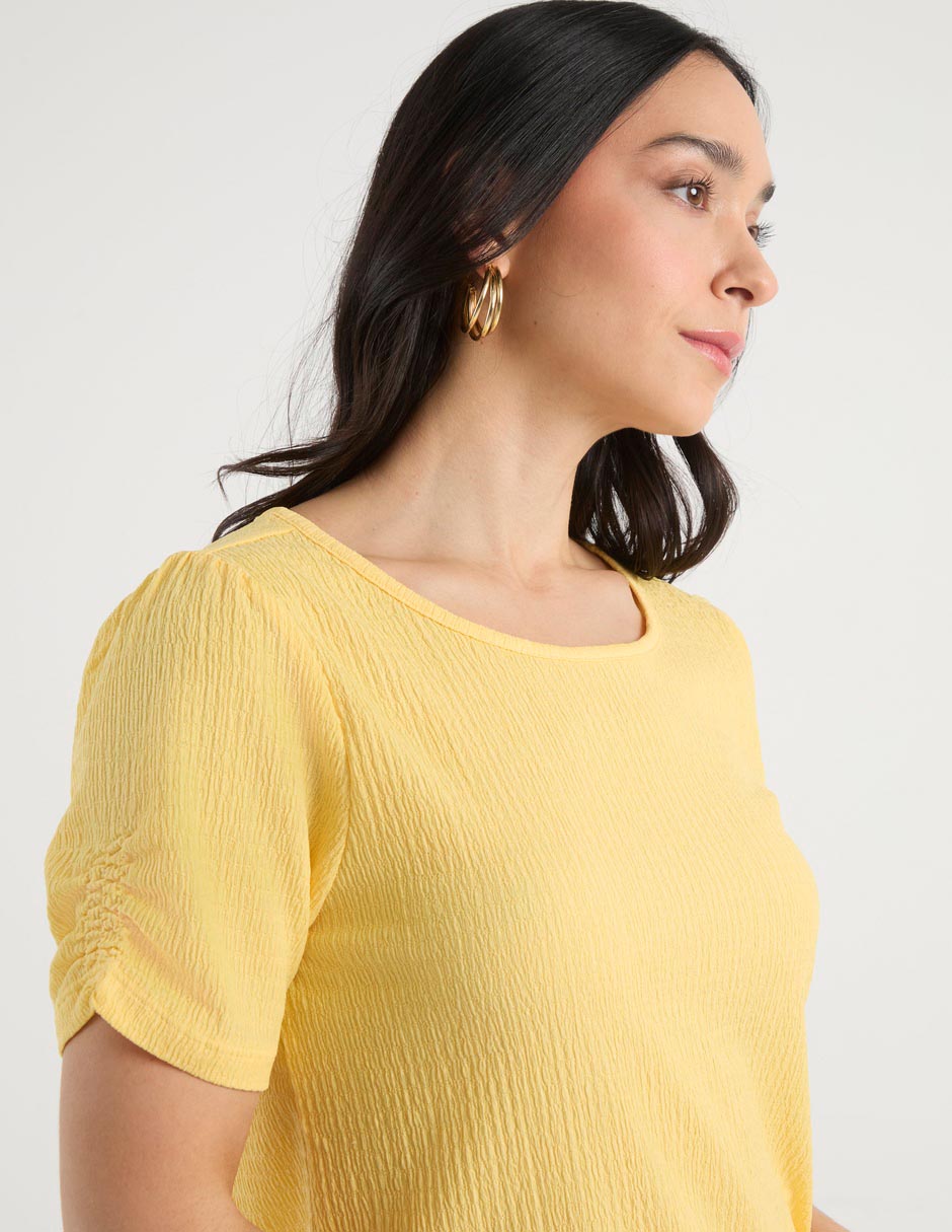 Playera manga corta cuello redondo para mujer 5