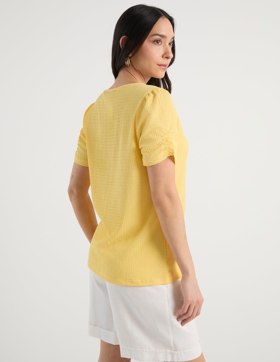 Playera manga corta cuello redondo para mujer 6