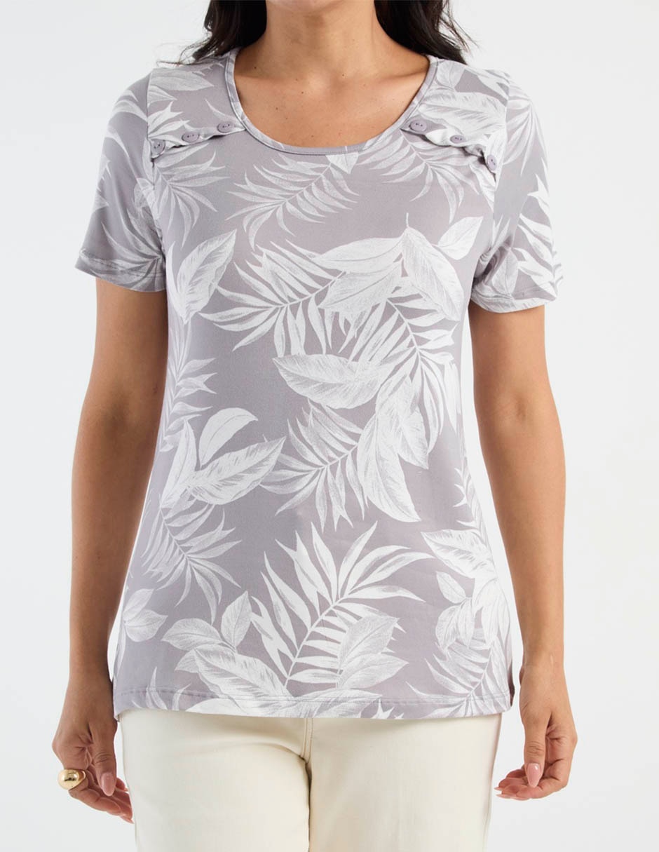 Playera manga corta cuello redondo para mujer 5