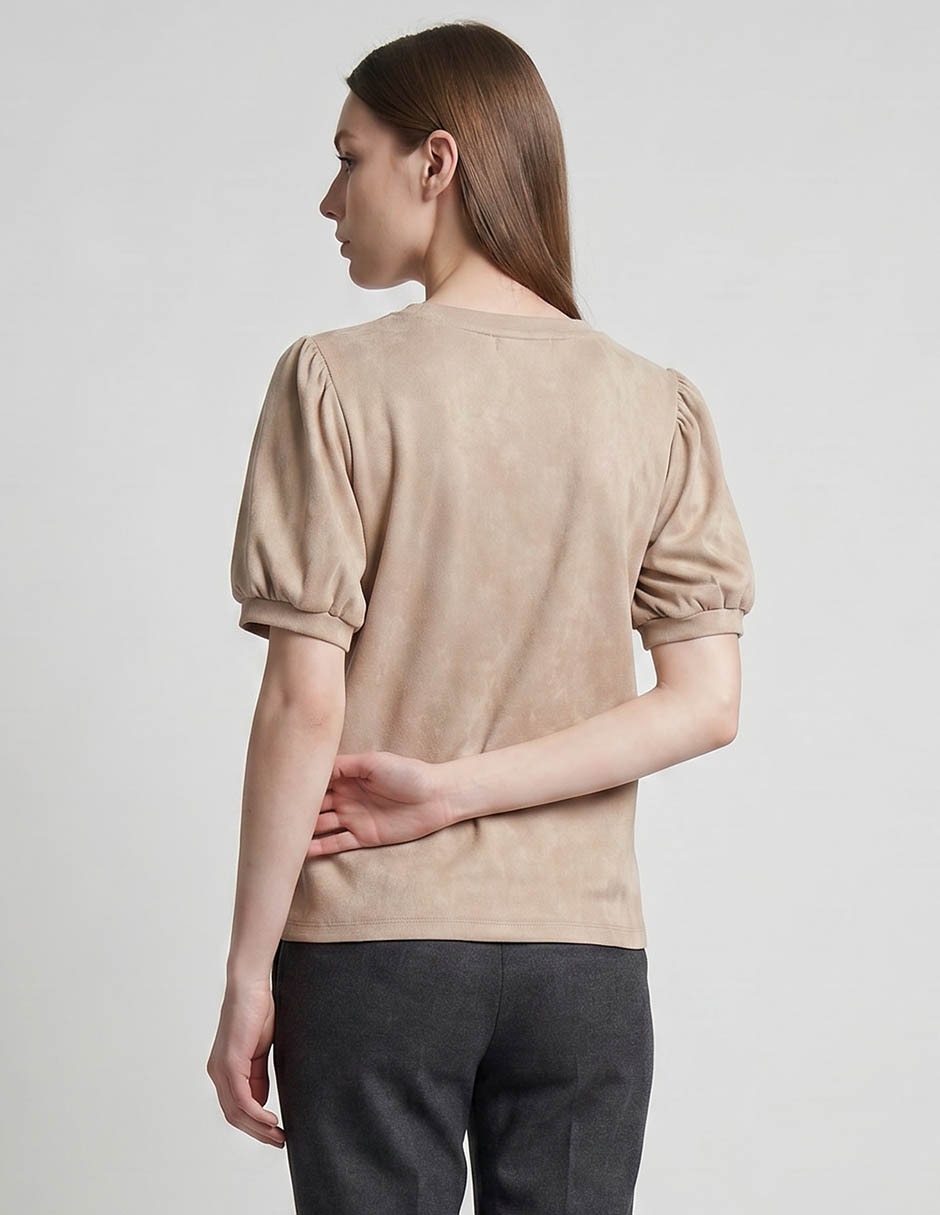Playera manga corta morango cuello redondo para mujer