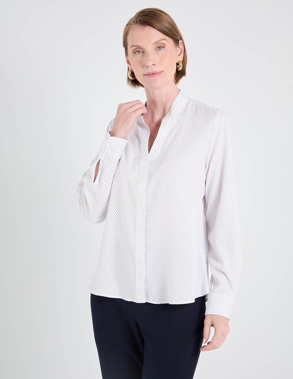 Blusa camisera manga larga para mujer 1