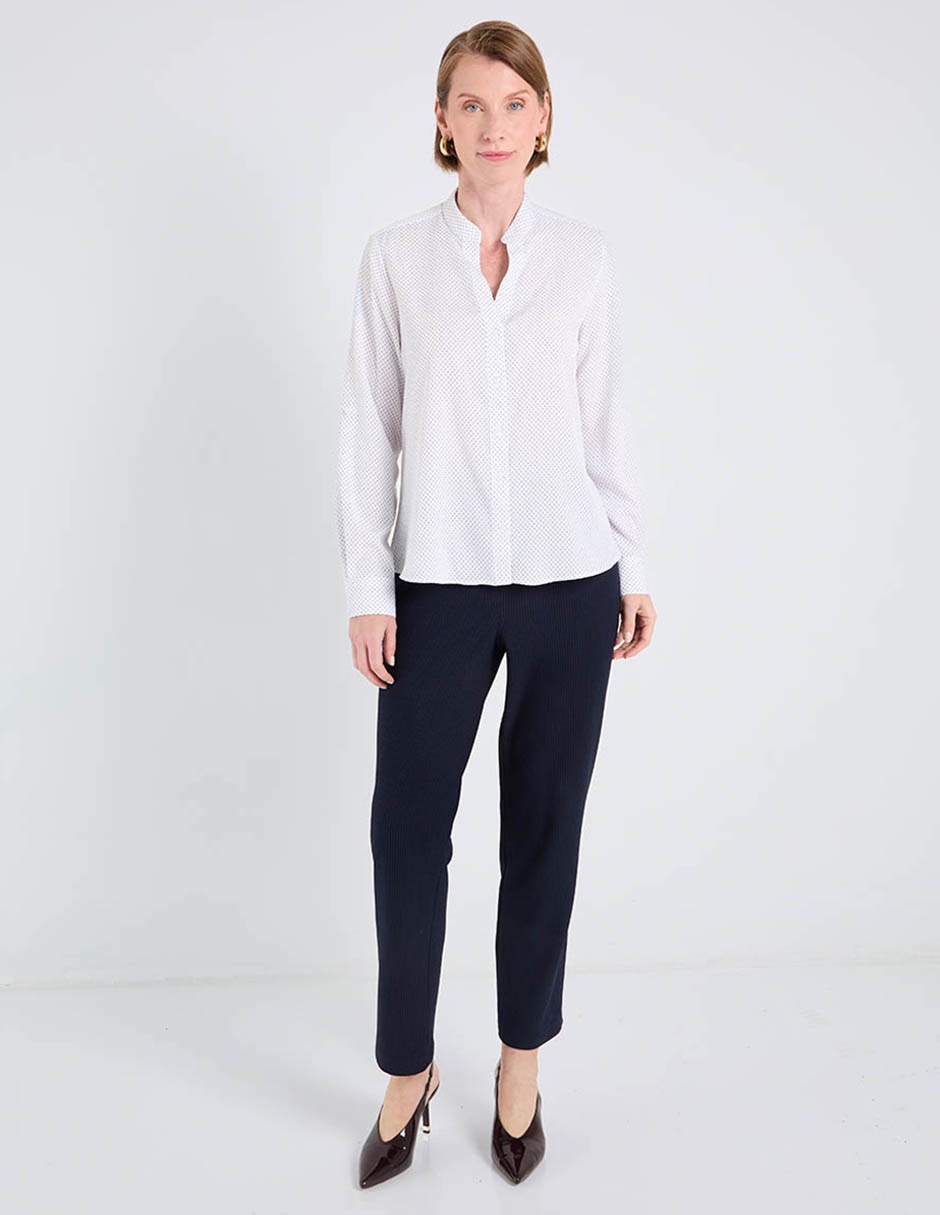 Blusa camisera manga larga para mujer 7