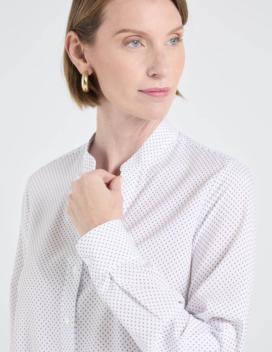 Blusa camisera manga larga para mujer 8
