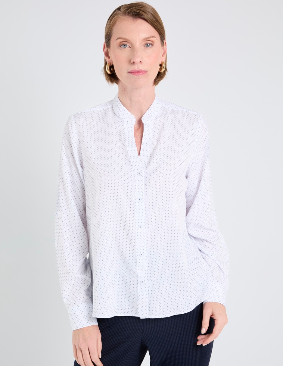 Blusa camisera manga larga para mujer 1