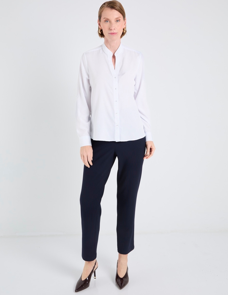 Blusa camisera manga larga para mujer 7