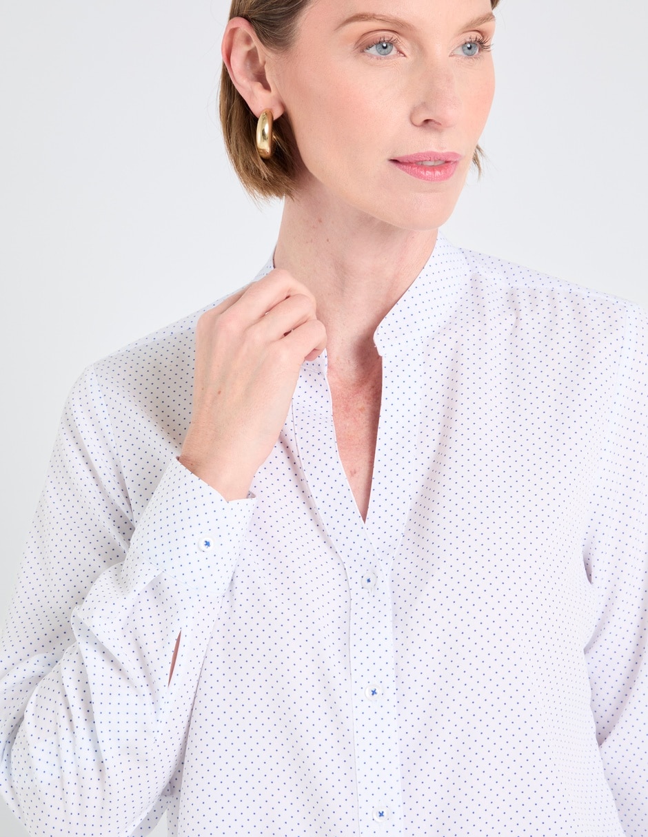 Blusa camisera manga larga para mujer 8