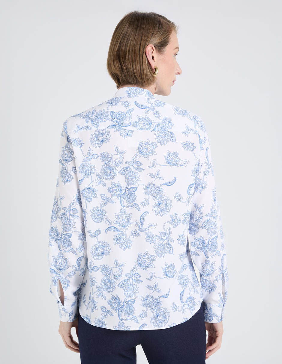 Blusa camisera manga larga para mujer 6