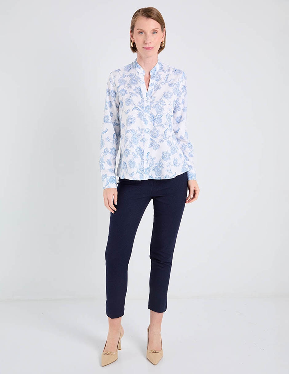 Blusa camisera manga larga para mujer 7