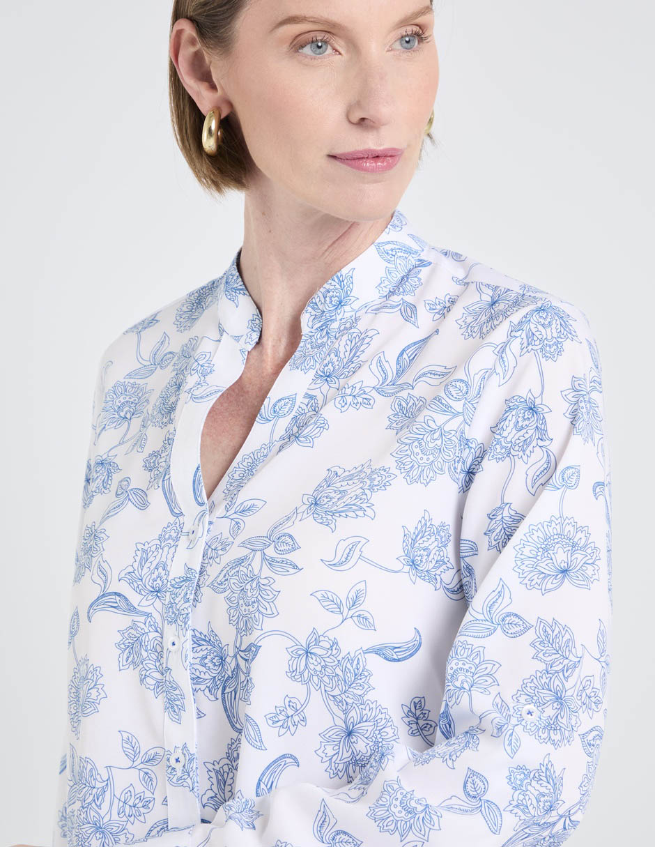 Blusa camisera manga larga para mujer 8