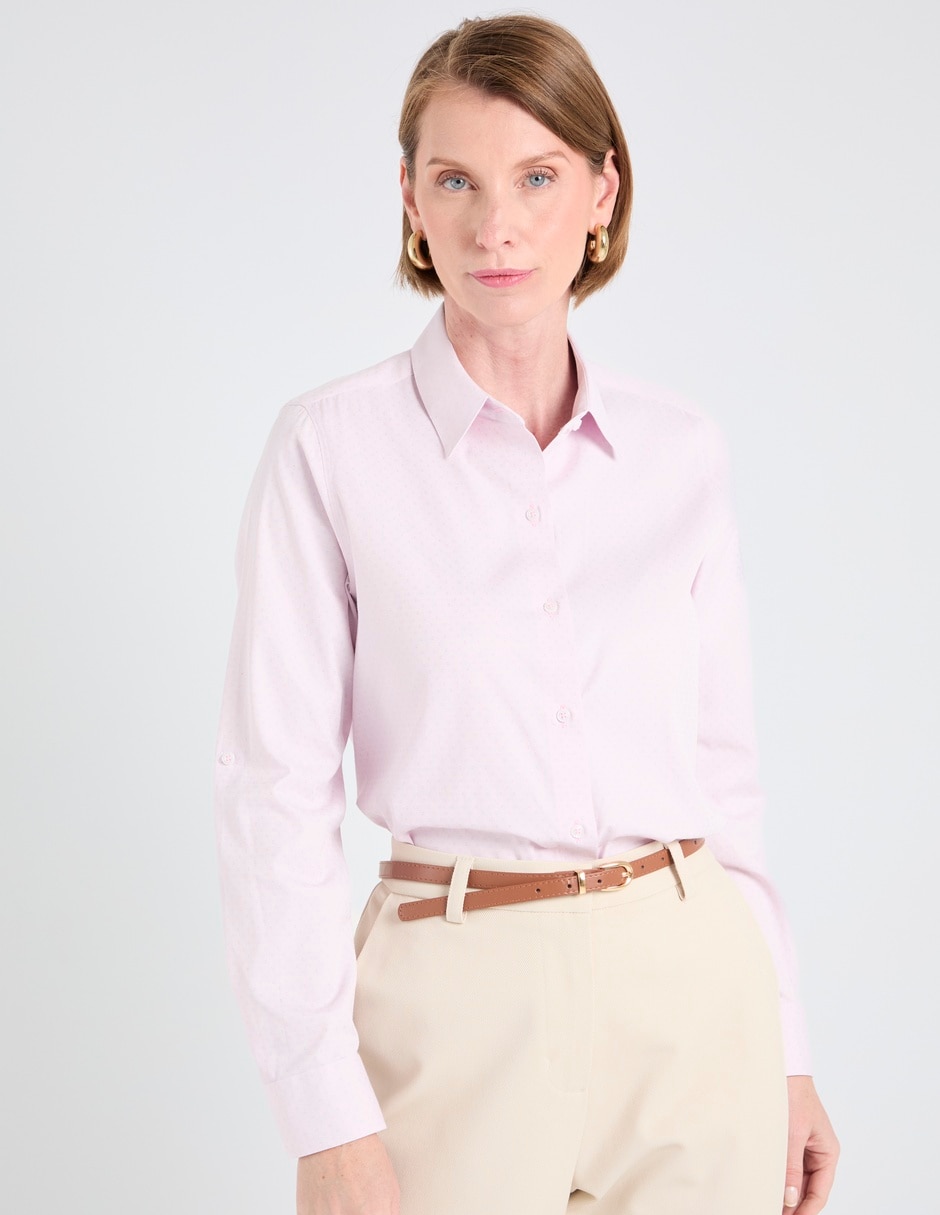 Blusa camisera manga larga para mujer 1