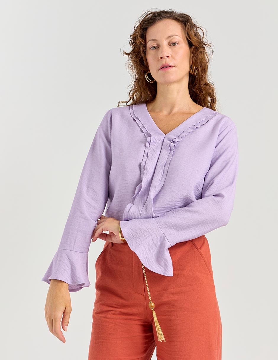 Blusa manga larga para mujer 1