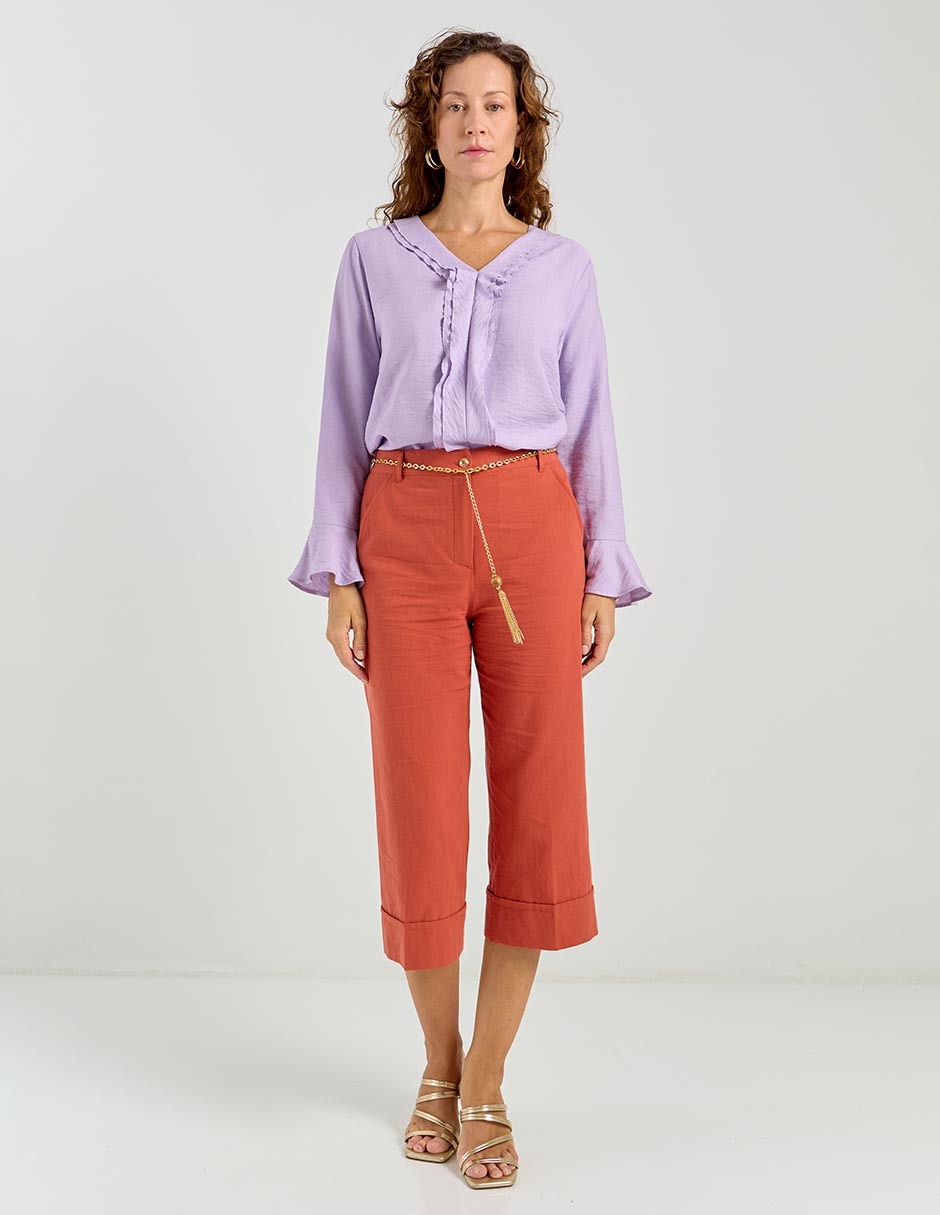 Blusa manga larga para mujer 7