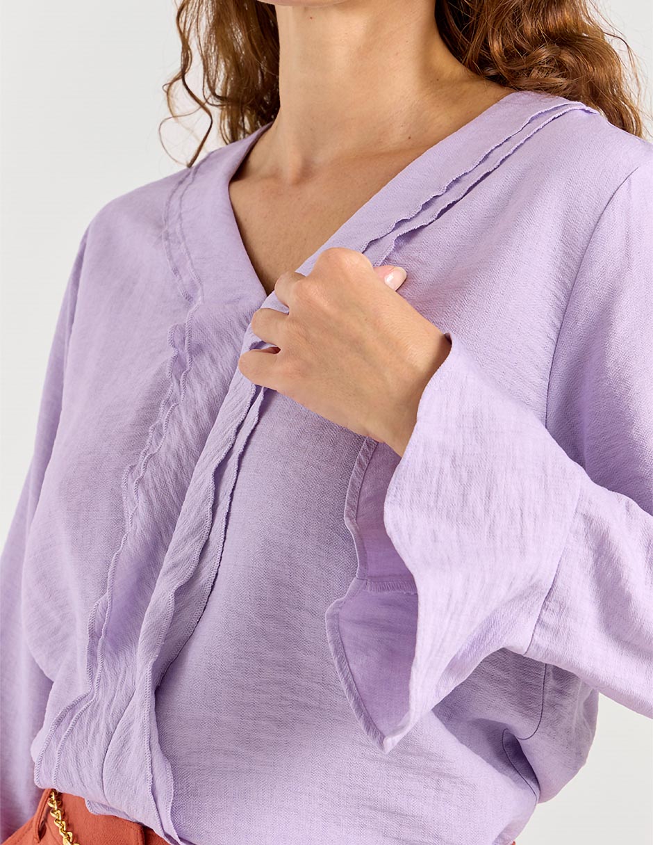 Blusa manga larga para mujer 8