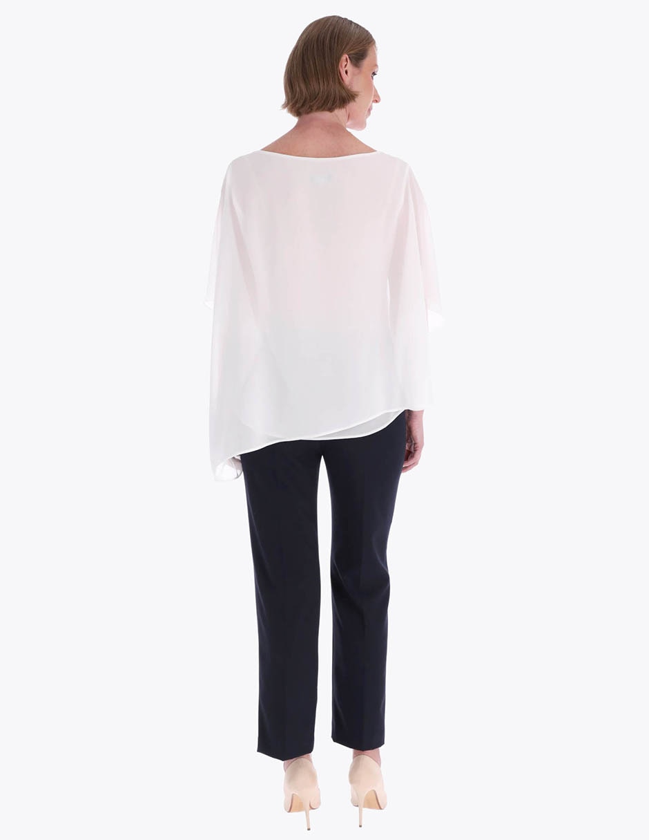 Blusa túnica manga al codo para mujer 4