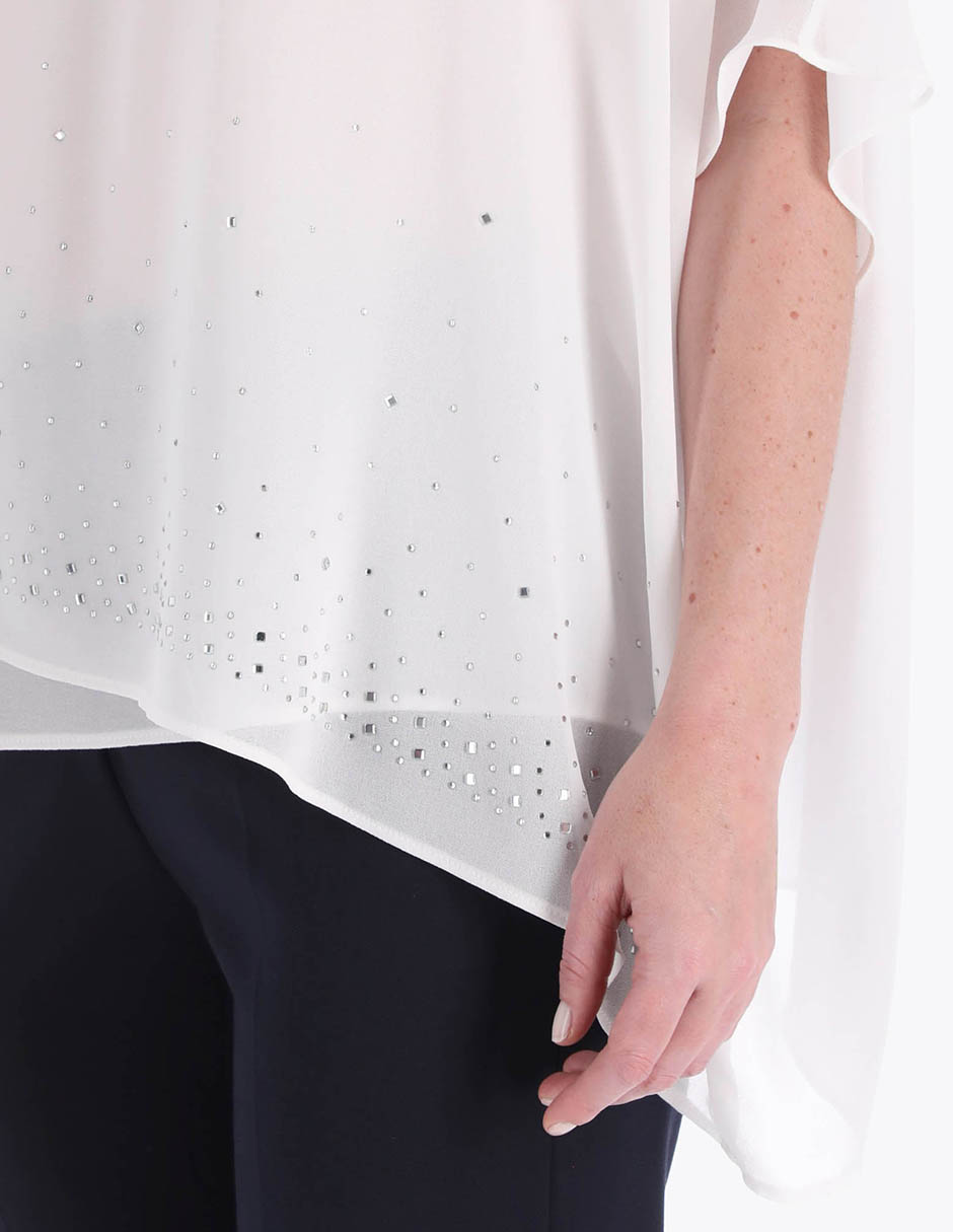 Blusa túnica manga al codo para mujer 2