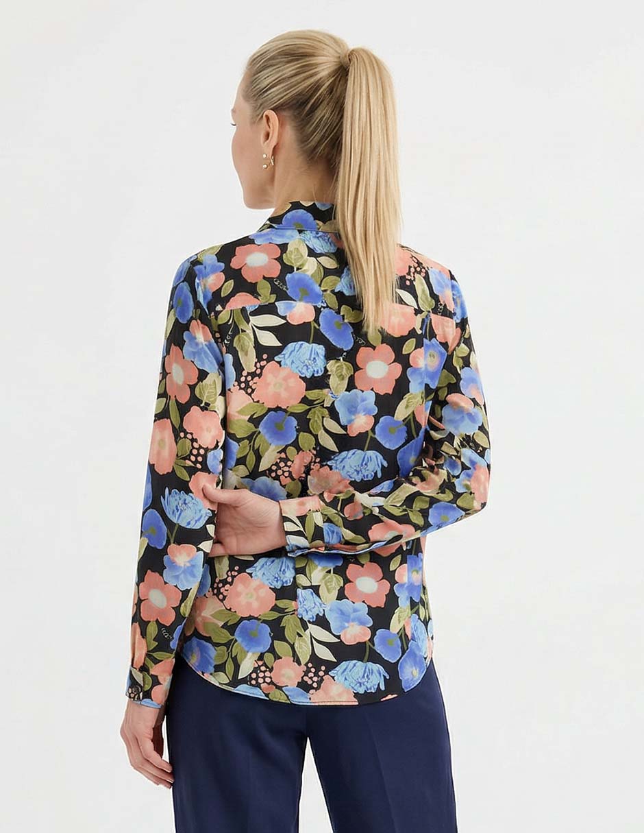 Blusa camisera manga larga para mujer 8