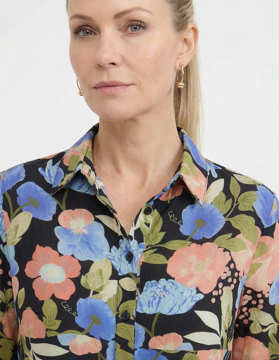 Blusa camisera manga larga para mujer 10