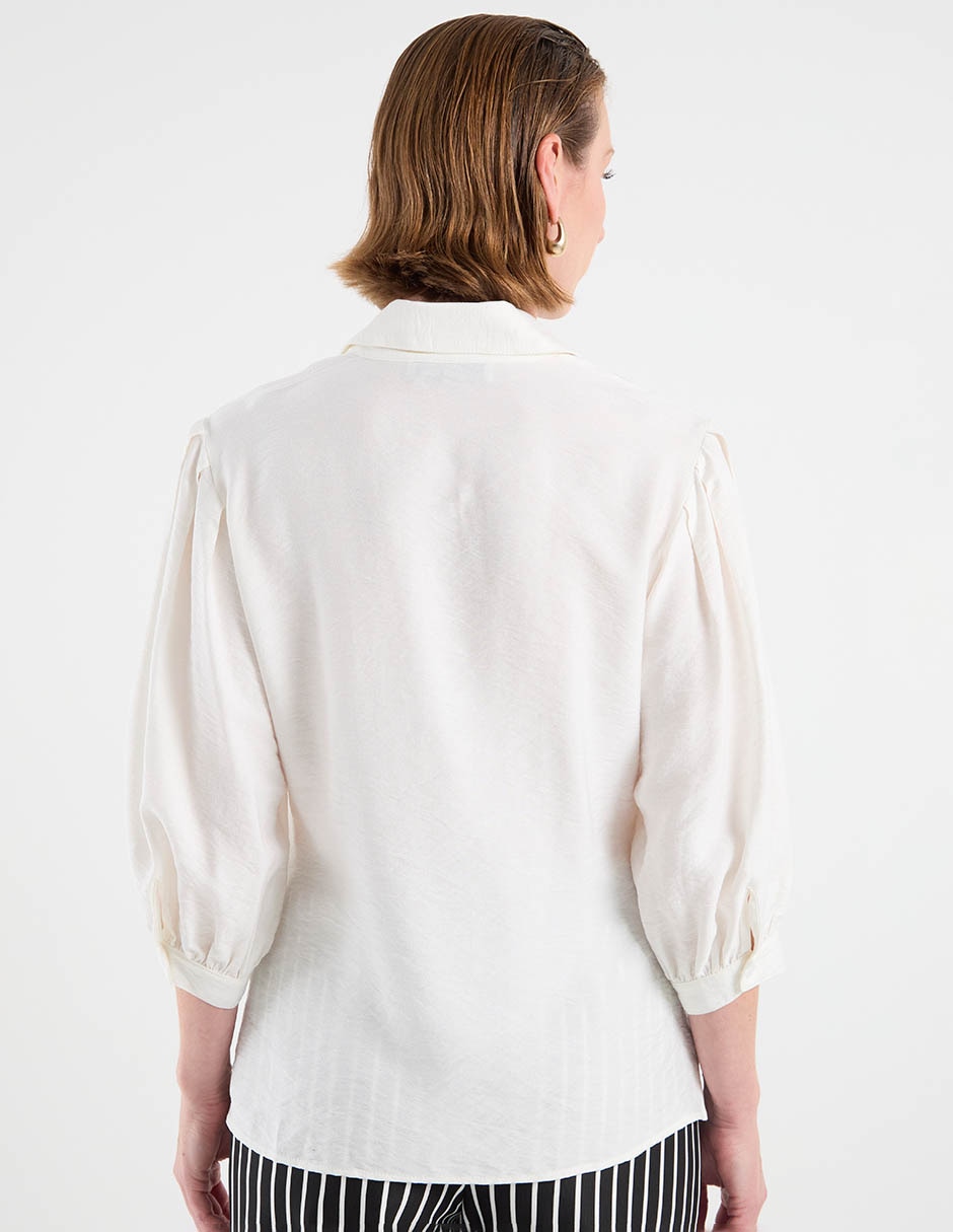 Blusa camisera manga 3/4 para mujer 6
