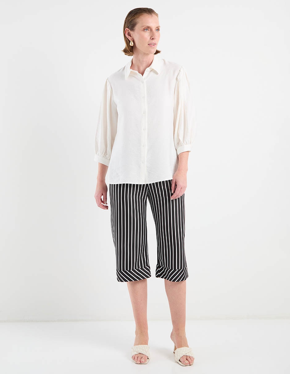 Blusa camisera manga 3/4 para mujer 7