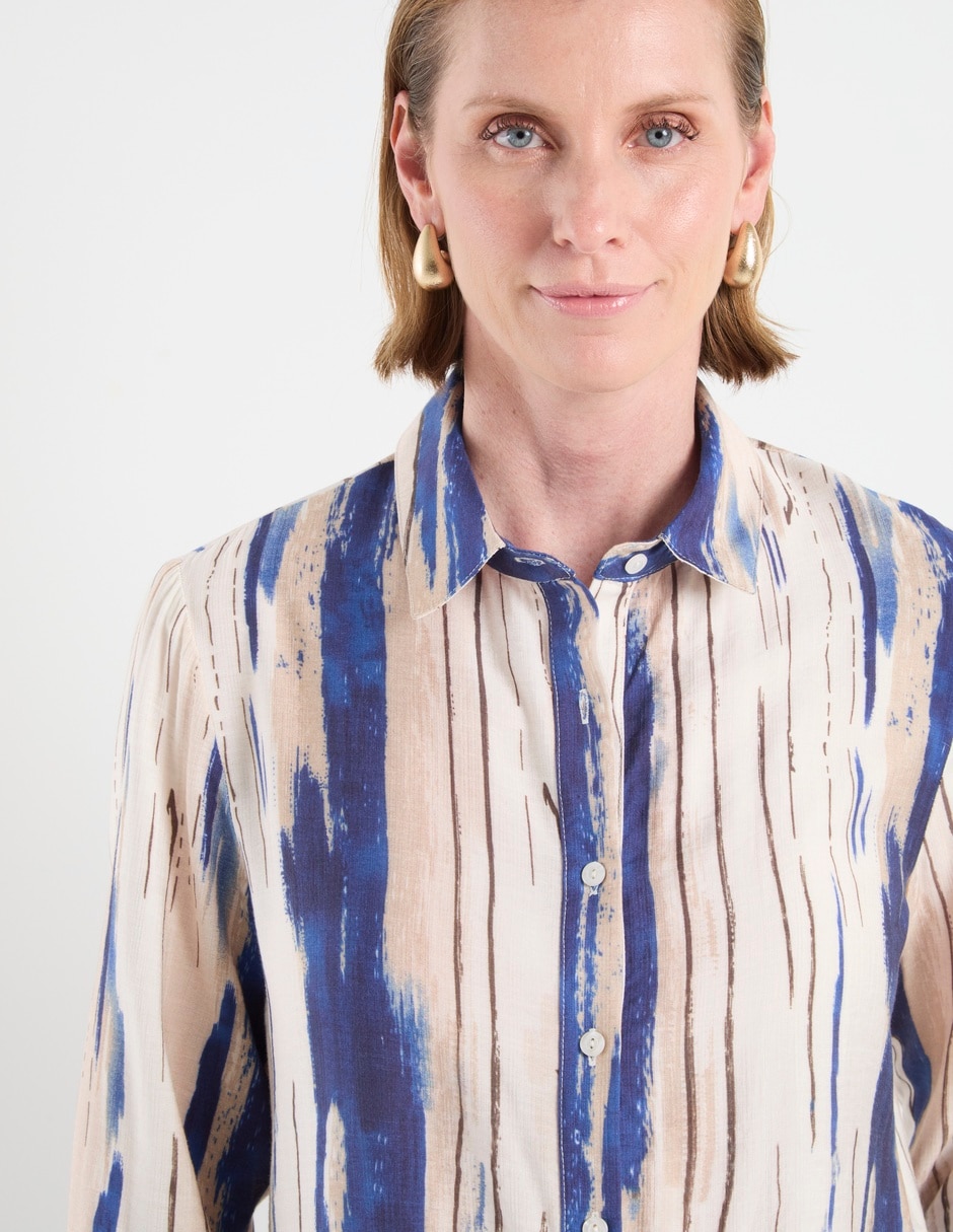 Blusa camisera manga 3/4 para mujer 9